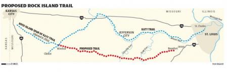 Missouri's Rock Island Trail - existing and potential